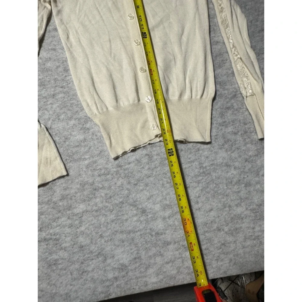 Candie's Women's Lightweight Knit Sweater Long sleeve Ivory Cream NWT ;